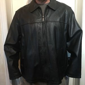 100% LEATHER BOMBER 3x